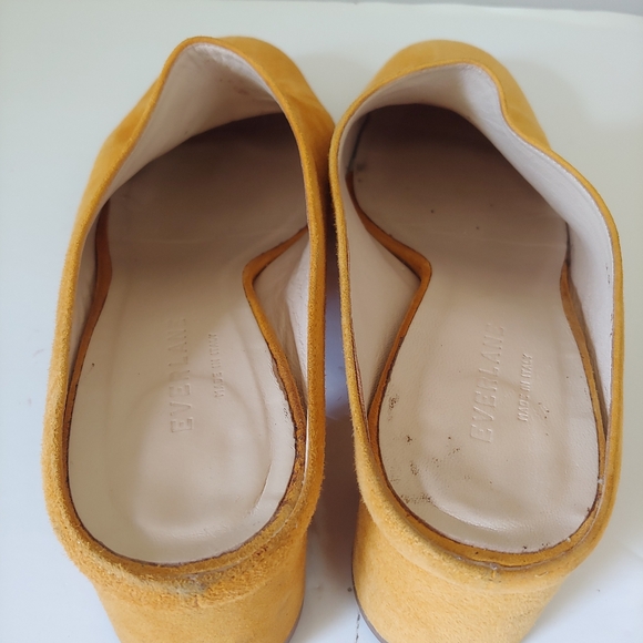Everlane The Day Heel Mule Slip On Shoes Yellow Suede Size 8.5 - Picture 11 of 15
